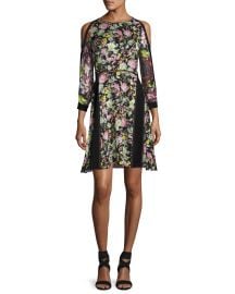 Phillip Lim Floral Cold Shoulder Dress at Neiman Marcus