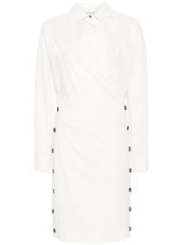 Philosophy Di Lorenzo Serafini Poplin Wrap Mini Dress Neutrals at Farfetch