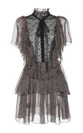 Philosophy Di Lorenzo Serafini Printed Chiffon Short Sleeve Dress at Moda Operandi