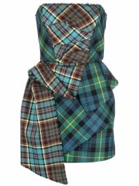 Philosophy Di Lorenzo Serafini Tartan Check Strapless mini-dress - at Farfetch