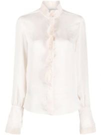 Philosophy Di Lorenzo Serafini pleated-ruffle Satin Blouse - Farfetch at Farfetch