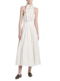 Philosophy di Lorenzo Serafini Inox Cotton Jacquard Halter Dress at Saks Fifth Avenue
