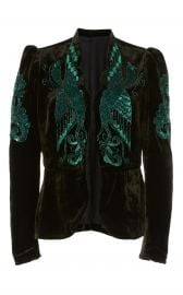 Phoenix Beaded Velvet Jacket by Anna Sui at Moda Operandi