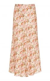 Piero Floral Satin Bias Skirt by Markarian at Moda Operandi