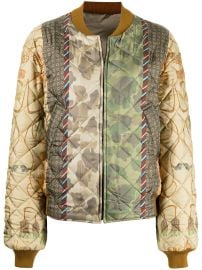 Pierre Louis Mascia Floral Print Quilted Bomber Jacket at Farfetch