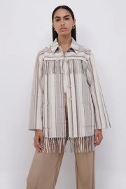 Pierre Wool Fringe Jacket SIMKHAI at Simkhai