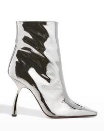 Piferi Merlin Metallic Vegan-Leather Booties at Neiman Marcus