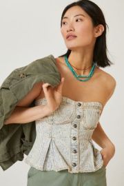 Pilcro Buttondown Corset at Anthropologie