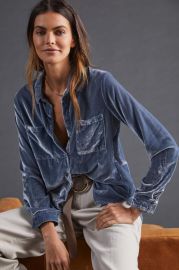 Pilcro Classic Velvet Buttondown at Anthropologie