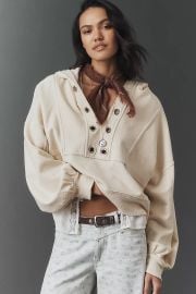 Pilcro Cotton Grommet Hooded Sweatshirt at Anthropologie