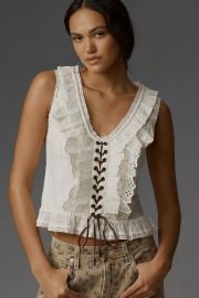 Pilcro Eyelet Ruffle Tank2 at Anthropologie