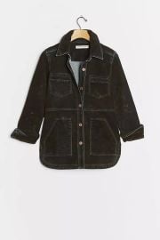 Pilcro Flocked Denim Shirt Jacket by Anthropologie at Anthropologie