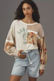 Pilcro Patchwork Batwing Top at Anthropologie