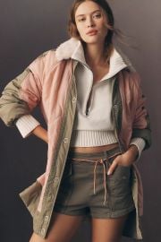 Pilcro Sherpa Fleece Collar Quilted Liner Coat2 at Anthropologie