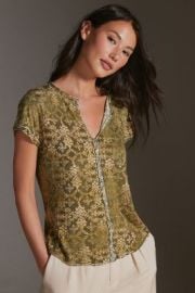 Pilcro Spliced-Neck Tee at Anthropologie