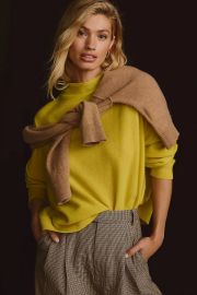 Pilcro The Alani Cashmere Mock Neck Sweater at Anthropologie