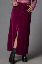 Pilcro The Madi Front Slit Corduroy Skirt at Anthropologie