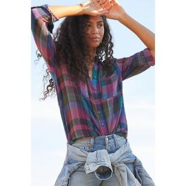 Pilcro at Anthropologie Seamed Plaid Tunic Buttondown at Anthropologie