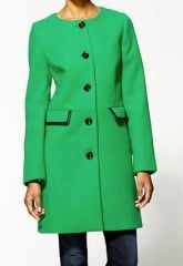 Pim and Larkin Green Collarless Coat at Piperlime