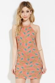 Pineapple Print Halter Dress   Forever 21 - 2000150299 at Forever 21