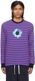 Pink And Blue The Cure Striped Long Sleeve T Shirt at Ssense