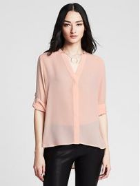 Pink Blush Blouse at Banana Republic