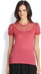 Pink Bow Applique Top at Saks Fifth Avenue