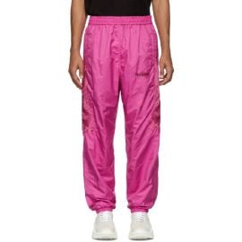 Pink Chaos Embroidery Track Pants at SSENSE