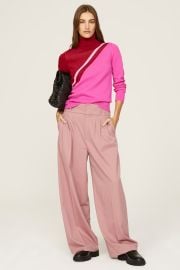 Pink Colorblock Sweater by Saunders Collective Rent the Runway at Rent the Runway