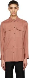 Pink Creased Shirt by Jil Sander on Sale at Ssense