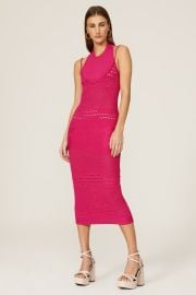 Pink Crochet Midi Dress by Esteban Cortazar Collective for 30 - 40 Rent the Runway at Rent the Runway