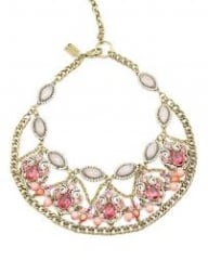 Pink Crystal and Chain Necklace at Badgley Mischka