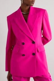 Pink Double-breasted wool blazer  ALEXANDER MCQUEEN  NET-A-PORTER at Net a Porter