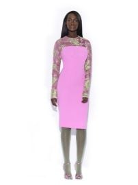 Pink Dress With Metallic Lace Tristan Arch at Tristan Arch