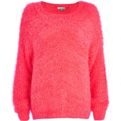 Pink Eyelash Knit Jumper at River Island