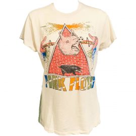 Pink Floyd Pyramid Pig Crew Tee Dirty at Olivia