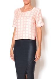 Pink Gingham Top by JOA at Shoptiques