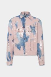 Pink Latex Wash Lee Jean Jacket at Dsquared2