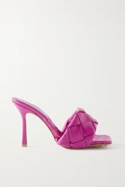 Pink Lido intrecciato leather mules BOTTEGA VENETA NET-A-PORTER at Net a Porter