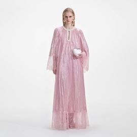 Pink Metallic Pearl Maxi Dress self-portrait-US at Self Portrait