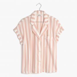 Pink Oxford Bedtime Pajama Top at Madewell