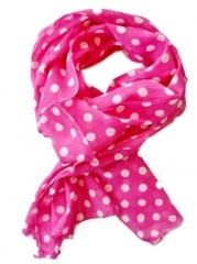 Pink Polka Dot Scarf at Amazon