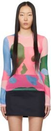 Pink Printed Long Sleeve T Shirt at ssense