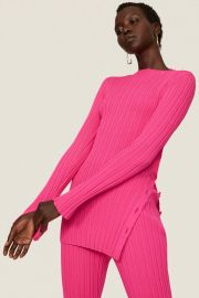 Pink Ribbed Sweater by Adam Lippes Collective for 50 Rent the Runway at Rent the Runway