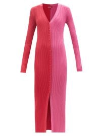 Pink Shoko buttoned ribbed-knit dress  Staud  FASHION US at Matches