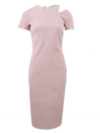 Pink Shoulder Cutout Dress by Victoria Beckham at Victoria Beckam