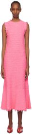 Pink Sleeveless Midi Dress at ssense