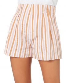 Pink Striped Shorts at Intermix