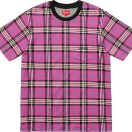 Pink Tartan Tee by Supreme at Supreme