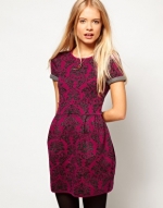 Pink and black dress at Asos